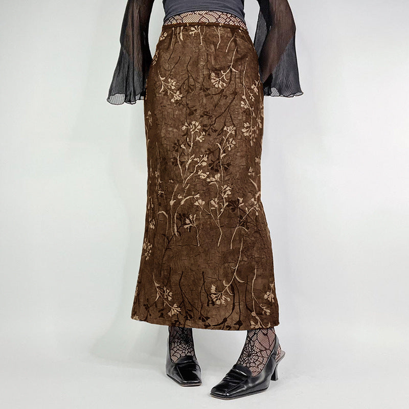 LOSI Brown Maxi Skirt