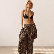 Leopard Print Shirt & Pants Suit