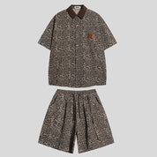 Leopard Shirt & Shorts Set