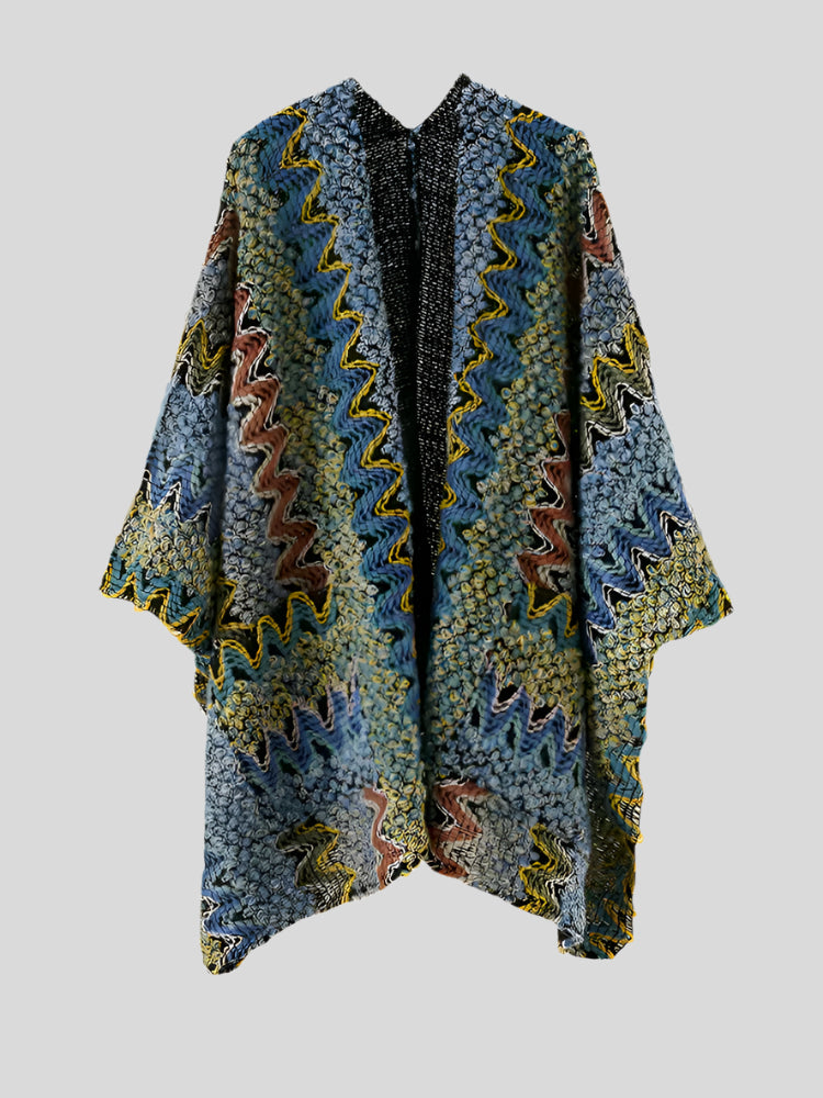 YOM Colorful Crochet Poncho