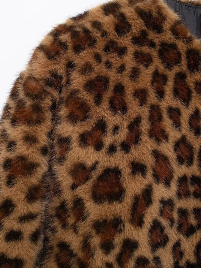 MOM Leopard Fur Coat