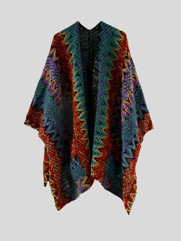 YOM Colorful Crochet Poncho