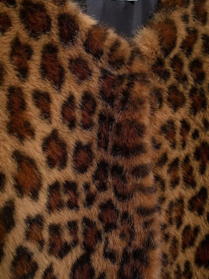 MOM Leopard Fur Coat