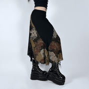 Vintage Long Floral Lace Skirt