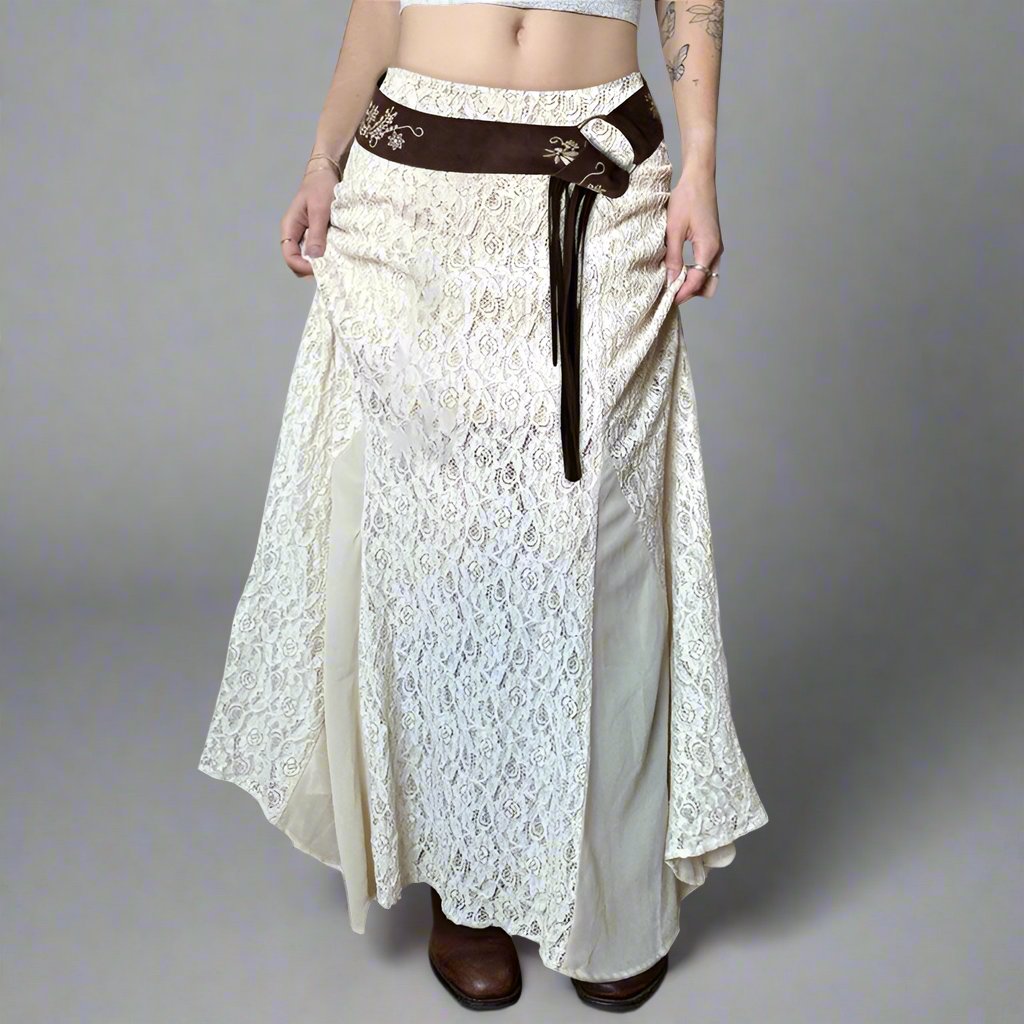 Lil White Lace Maxi Skirt