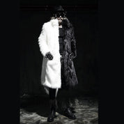 Black & White Long Fur Coat