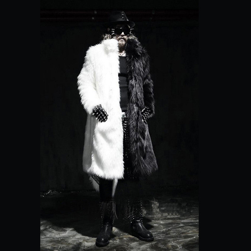 Black & White Long Fur Coat