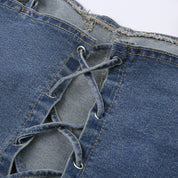 PIT Studded Tie Denim Tank