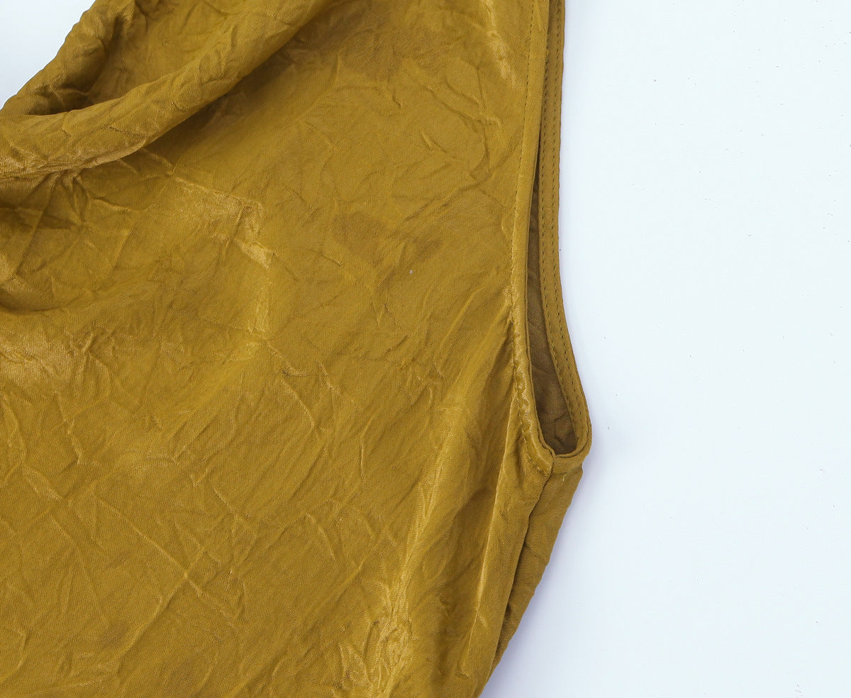 HOK Mustard Satin Dress