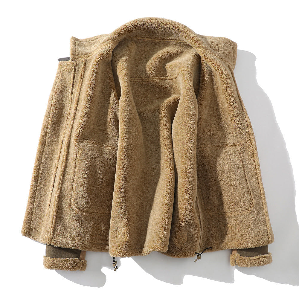 LON Warm Suede Fur Coat