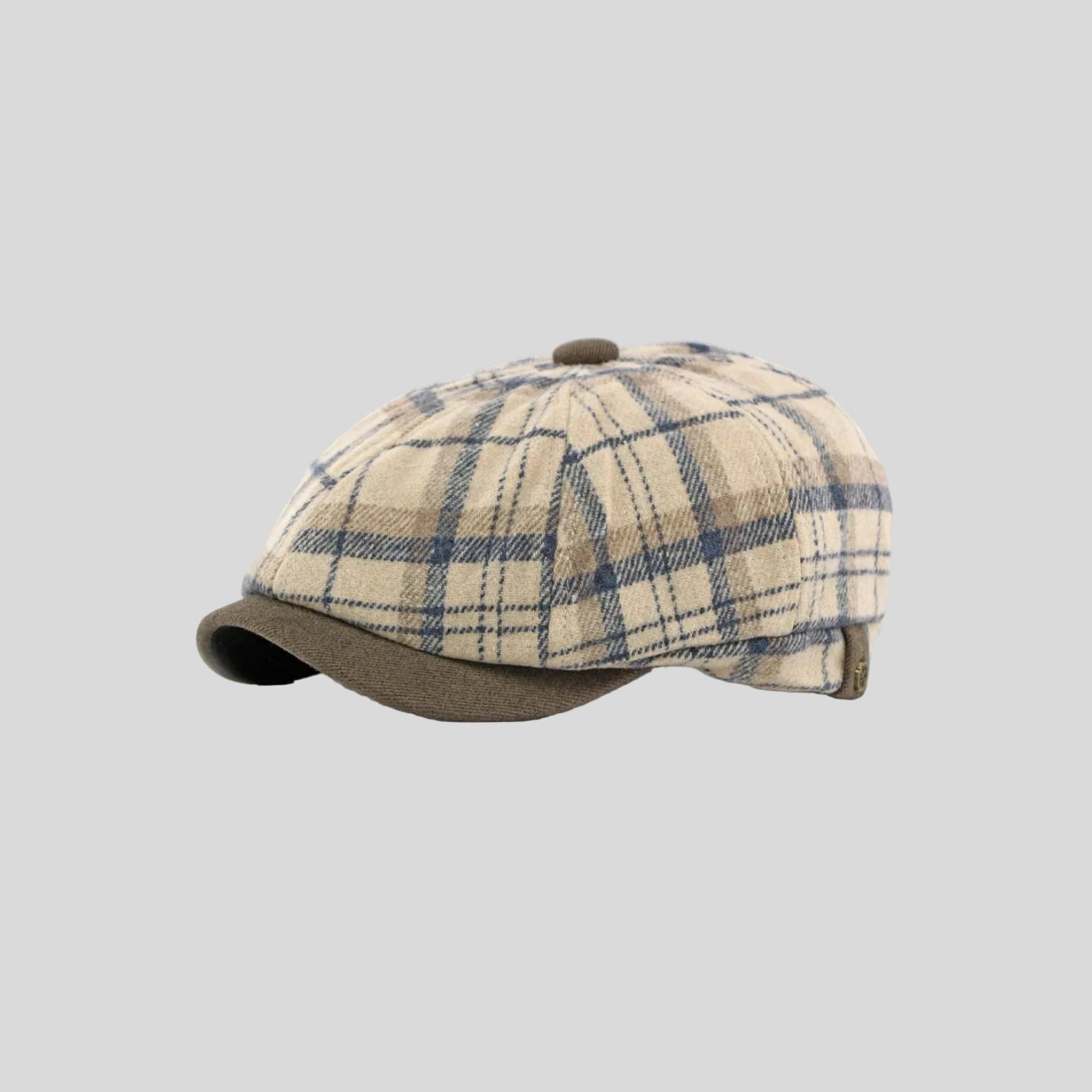 Vintage Plaid Beret Hat