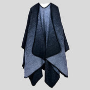 Warm poncho with colorful decorations, model Y