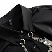 SIM Long-Sleeve Shirt with Butterfly Chain