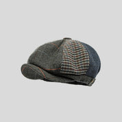 Patchwork Plaid Wool Beret Hat