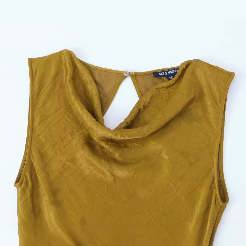 HOK Mustard Satin Dress