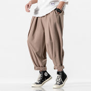 Wide-Leg Elegant Cotton Trousers