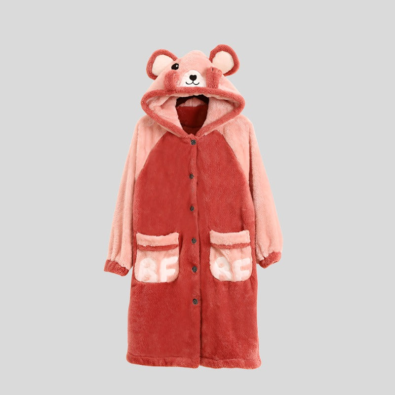 Open Onesie with Animal Embroidery