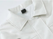 SPP Black-White Strap Leather Jacket