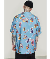 Cartoon Print Shirt Shirt