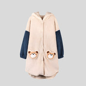 Open Onesie with Animal Embroidery