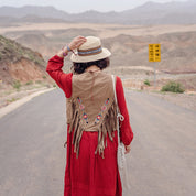 Rustic Brown Fringe Vest