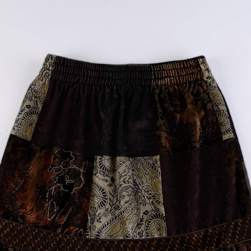 YO Vintage Velvet Skirt