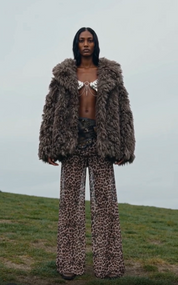 YUN Classic Brown Fur Coat