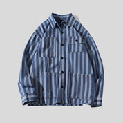 Thick Striped Denim Shirt