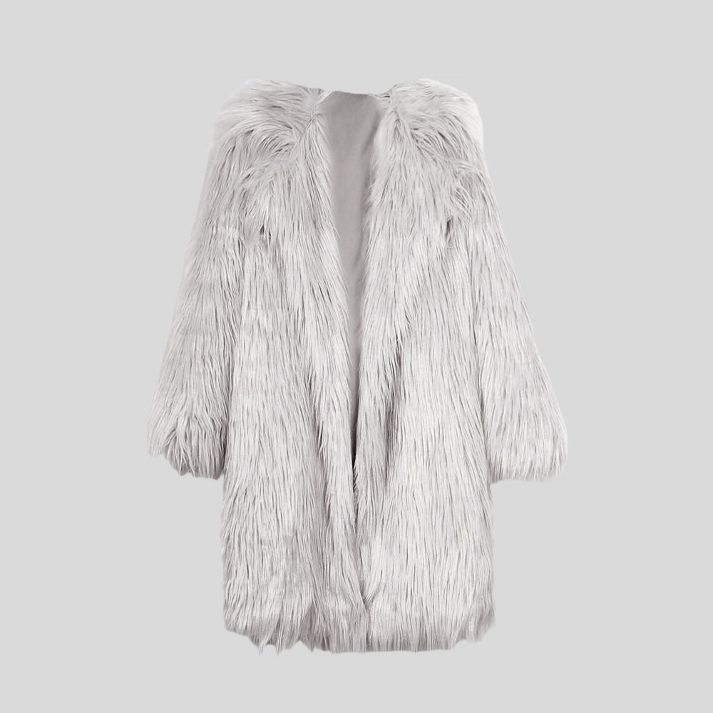 FIFI Multicolor Long Fur Coat