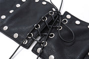 YUN Leather Crop Top