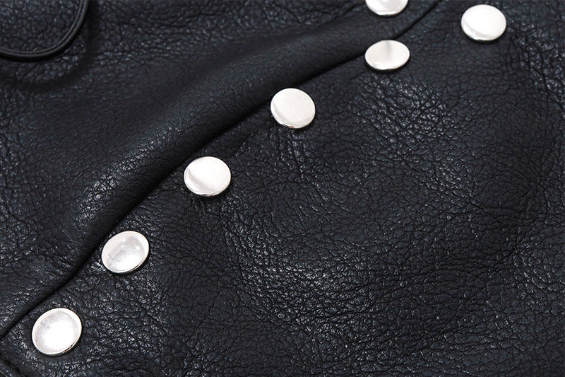 YUN Leather Crop Top