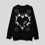 D Vintage Heart Knit