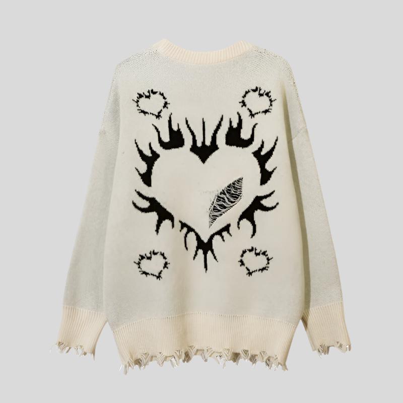 D Vintage Heart Knit