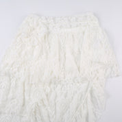 AN Lace-Overlay Flare Pants