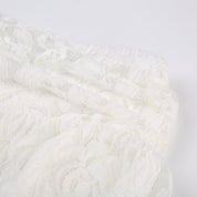 AN Lace-Overlay Flare Pants