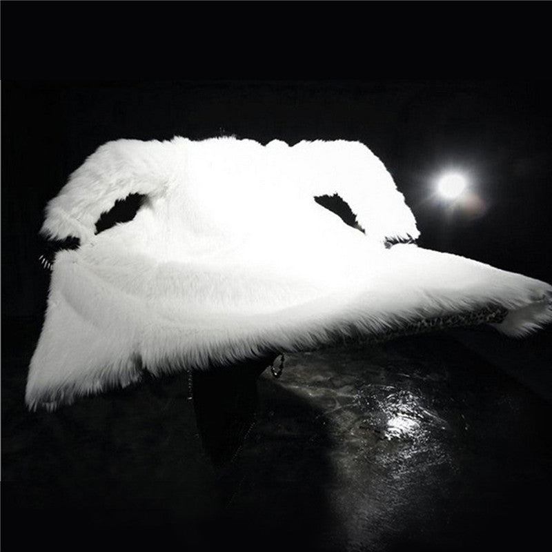 Black & White Long Fur Coat