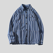 Thick Striped Denim Shirt