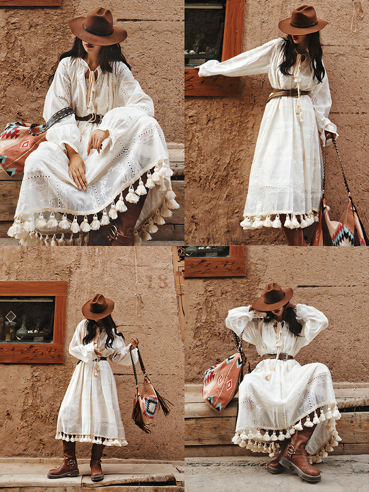 LEV White Rustic Dress