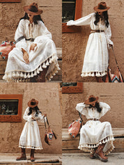 LEV White Rustic Dress