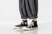 Wide-Leg Elegant Cotton Trousers