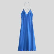 SIS Royal Blue Satin Dress