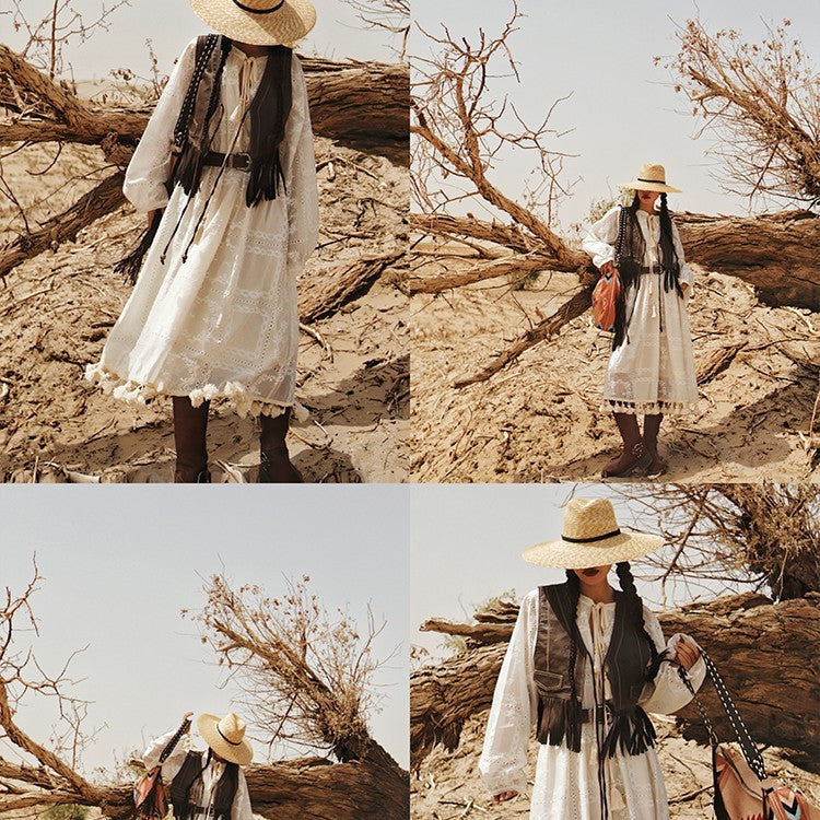 LEV White Rustic Dress