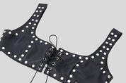 YUN Leather Crop Top