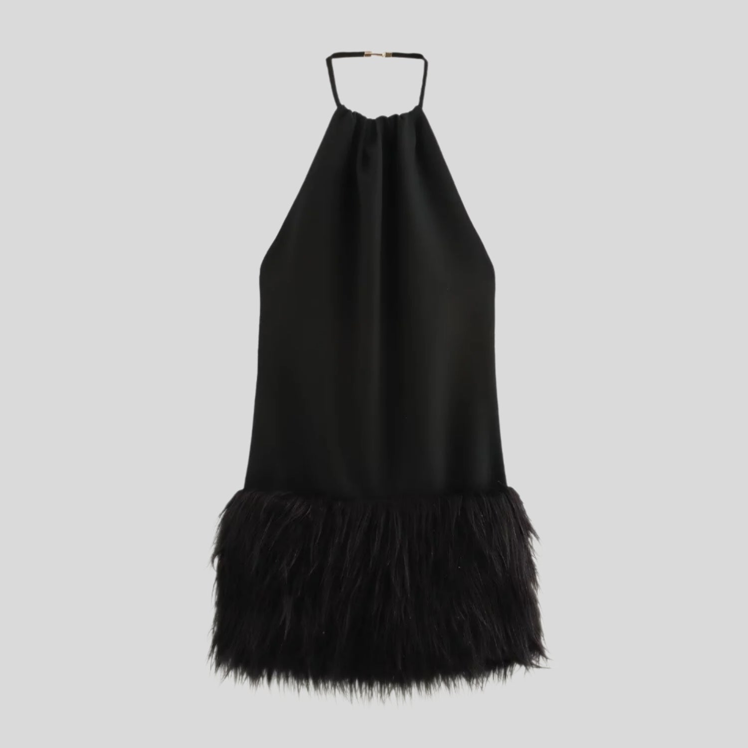 LIL Mini Fur Dress with Buckle