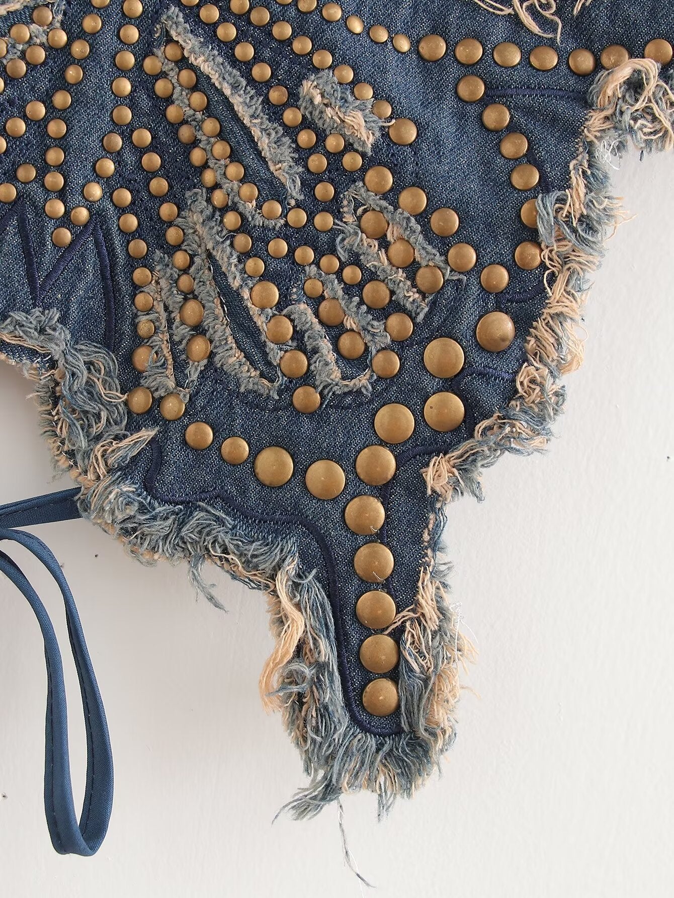 Butterfly Studded Denim Tank