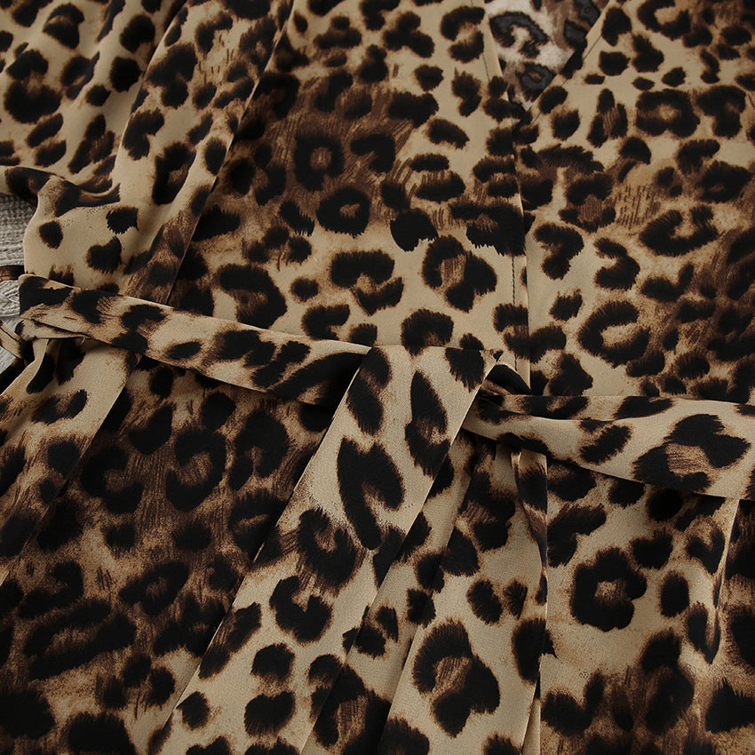 Leopard Print Shirt & Pants Suit