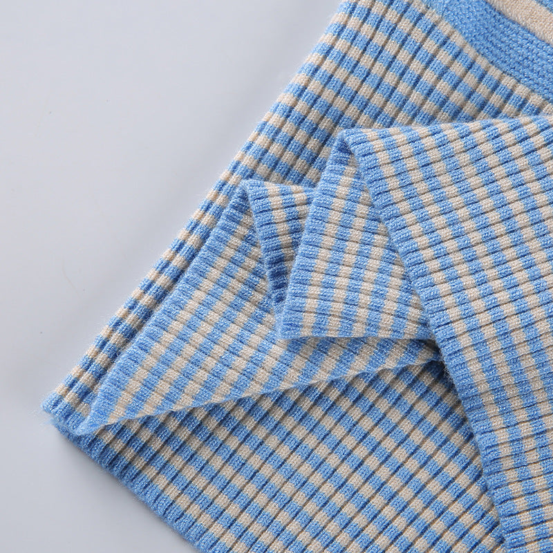 Sky Stripe Tie Shirt