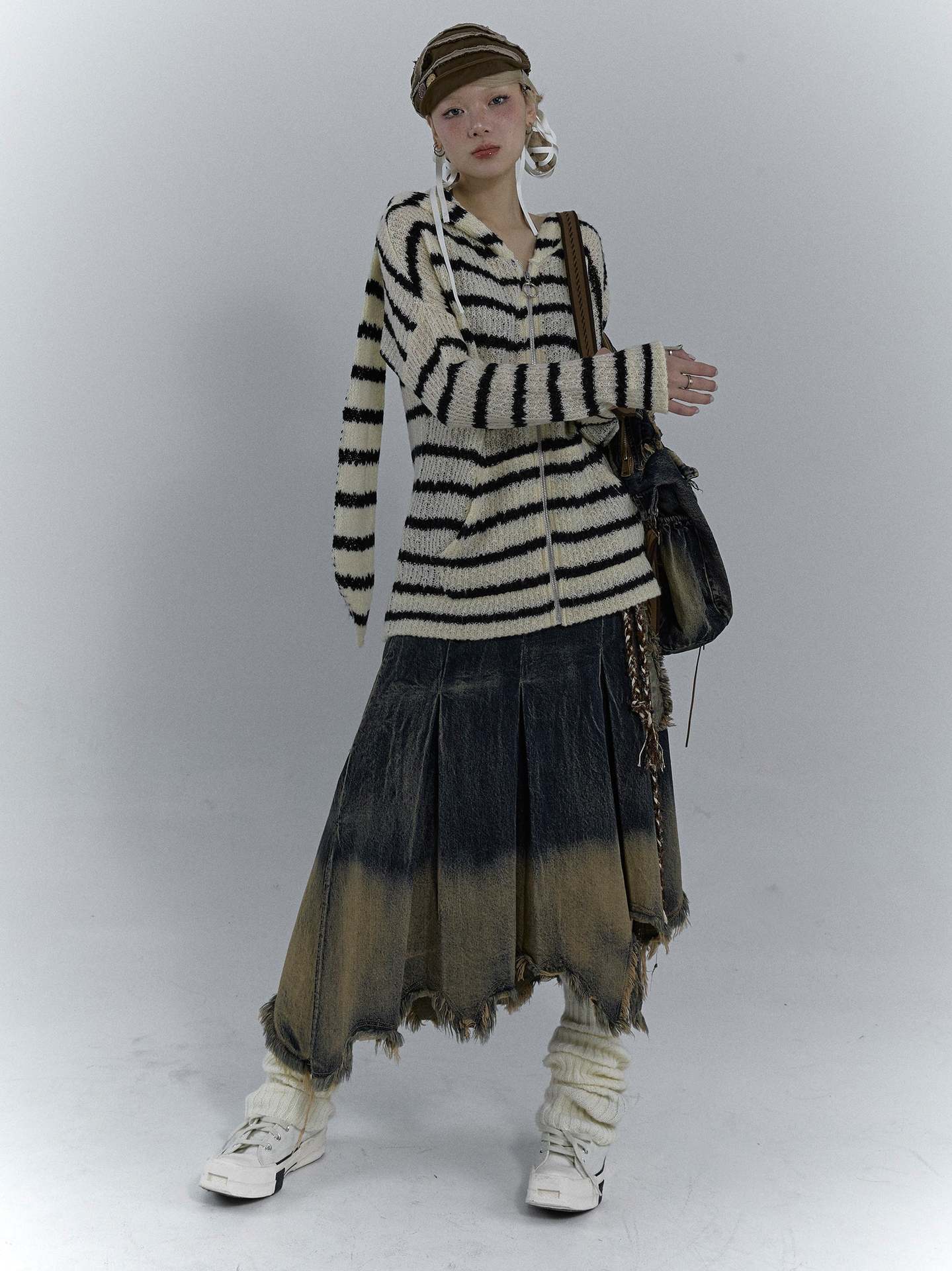 RI Bunny-Ear Stripe Knit