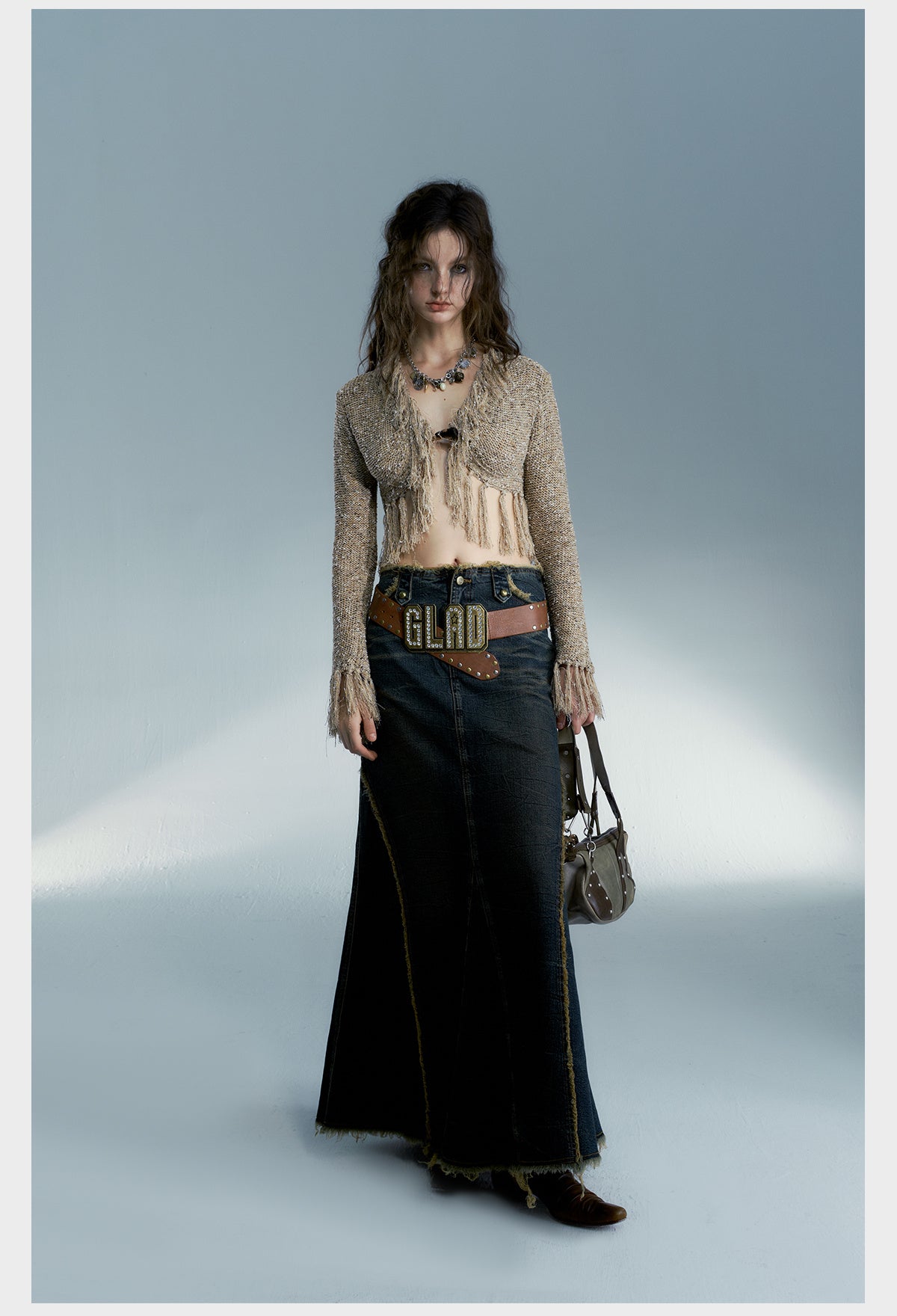 Long Denim Skirt
