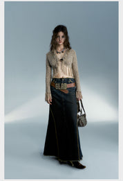 Long Denim Skirt